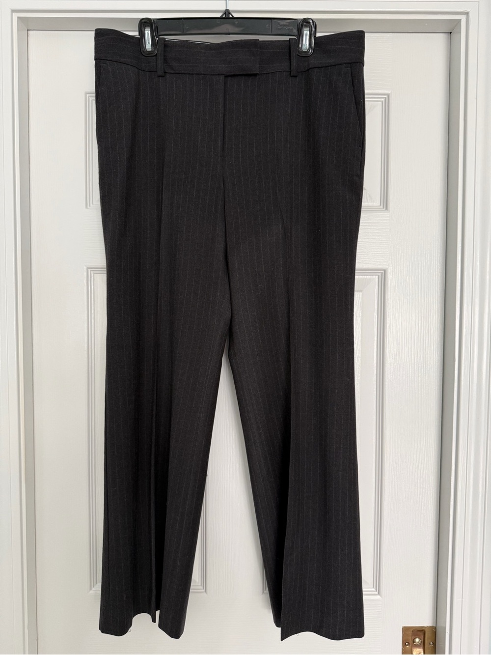Ann Taylor Charcoal Gray Pinstripe straight leg trousers - 12P